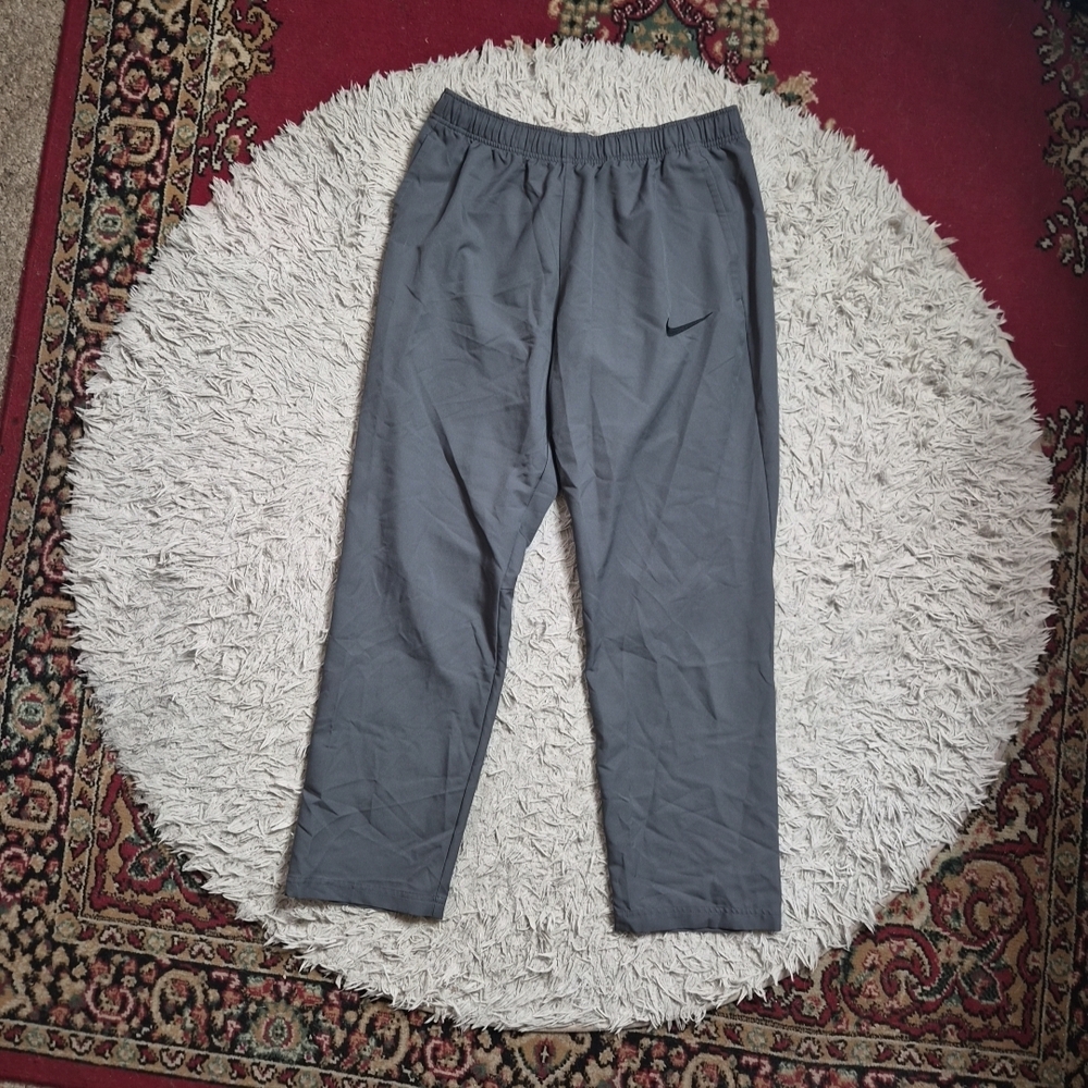 Mens Nike Track Pants Size XL Extra Large Gray Black Swoosh Check Sporty Gym ✨️
